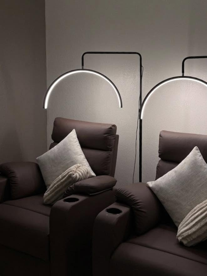 Comfortable pedicure lounge at Martinis and Manicures